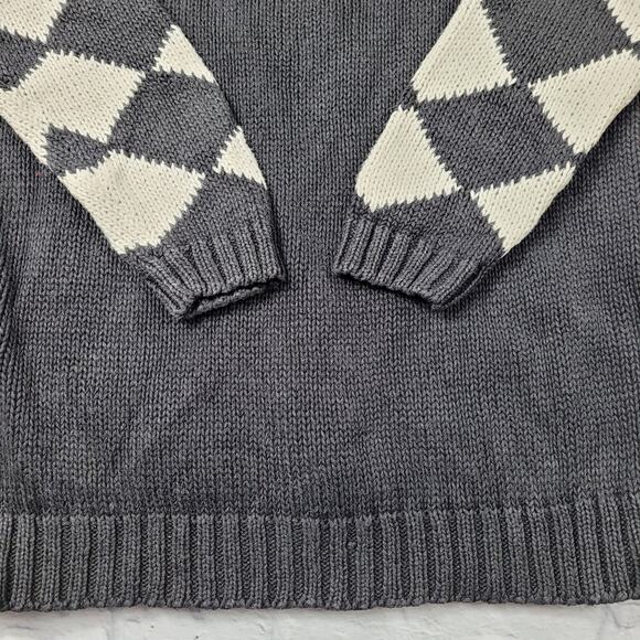 Vintage Ninon de Lenclos Floral Embroidered Harlequin Sleeve Sweater size Small - Picture 9 of 10